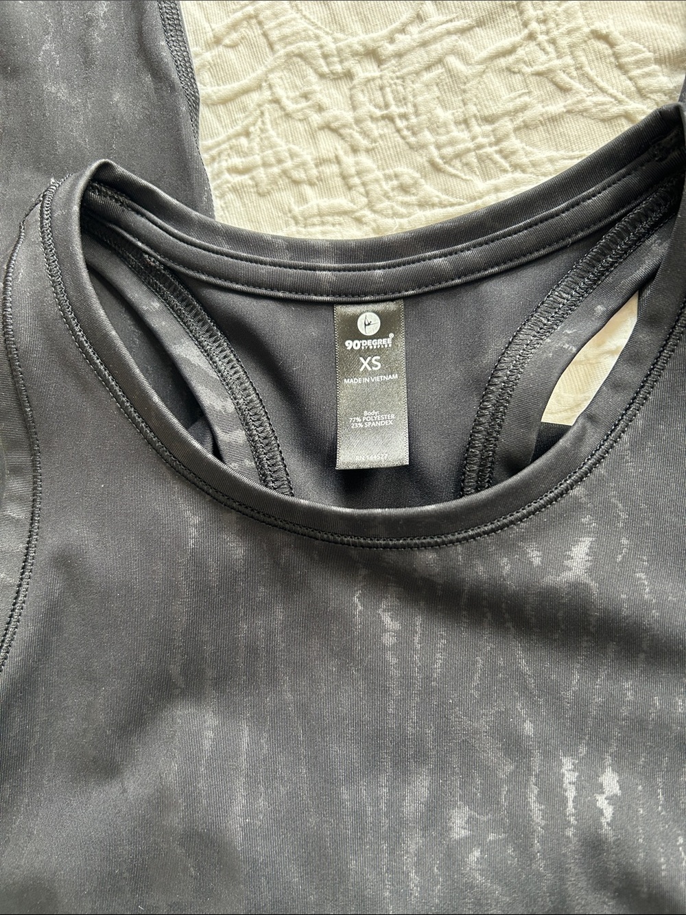 90 Degree By Reflex Black High-Rise Leggings with Cropped Racerback Tank - Picture 5 of 5